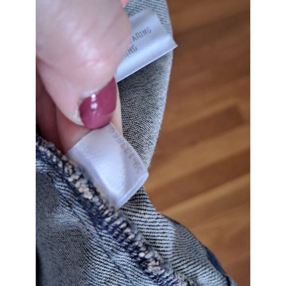 Y2K Ann Taylor Loft Womens Denim Blazer Jacket Size 8 Button Front Cotton Blue - Picture 7 of 10